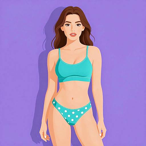 Sporty Woman in Vibrant Cotton Bralette