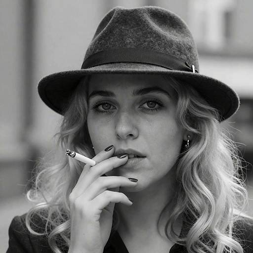 Chic Noir: Woman in Dark Elegance