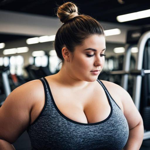 Plus Size Woman in Gym Outfit