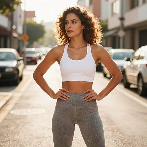 Sunlit Urban Fitness Portrait