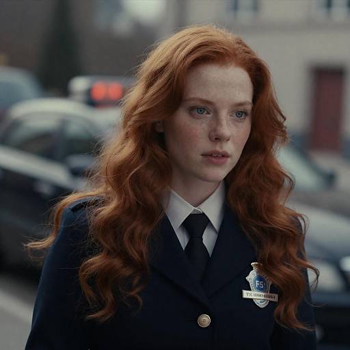 Winter Tax Collector Cinematic Redhead Portrait