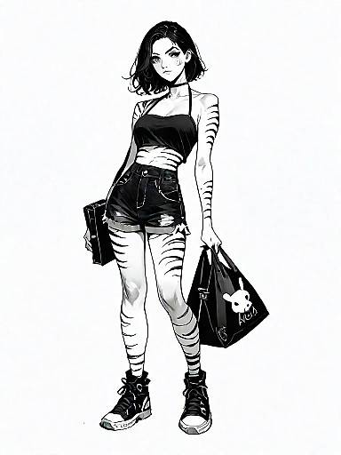 Stylish Woman in Casual Summer Outfit