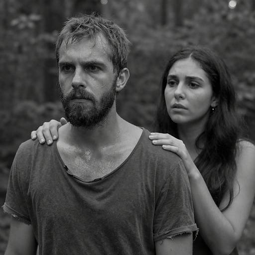 Black and White Emotion in Forest