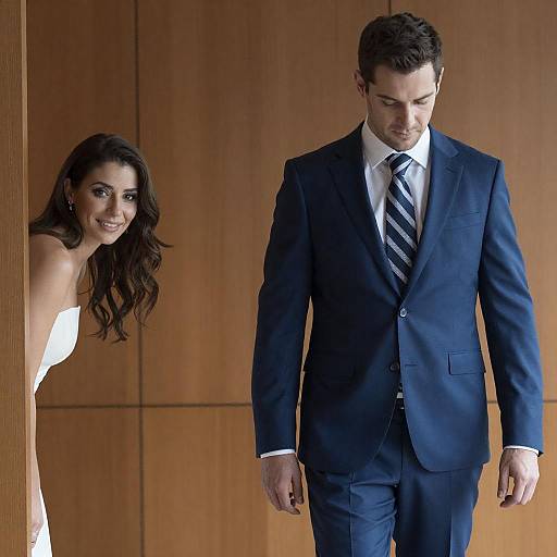 Couple Portrait with Striped Tie