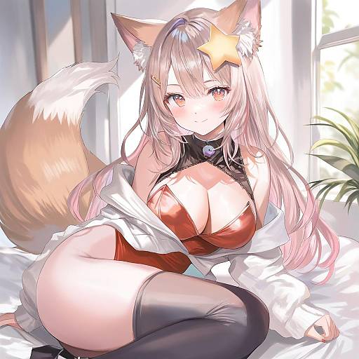 Illustration of Annytf, indie virtual youtuber in the style of Momoko (momopoco)