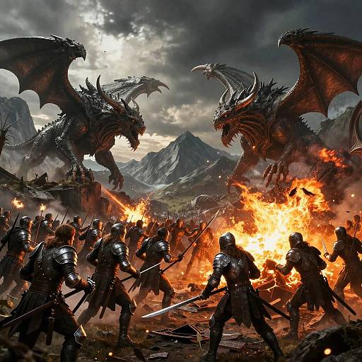 Epic LOTR Battle on Rugged Mountains