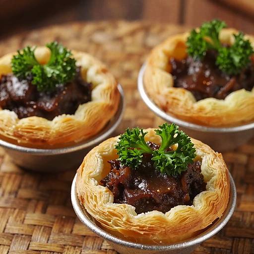 Close-Up Golden Brown Filled Pastries