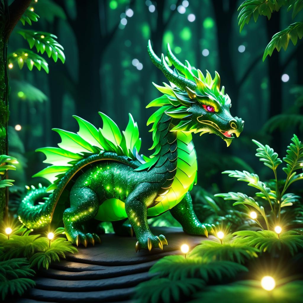 Enchanted Forest Dragon in Ultra-Realistic Detail