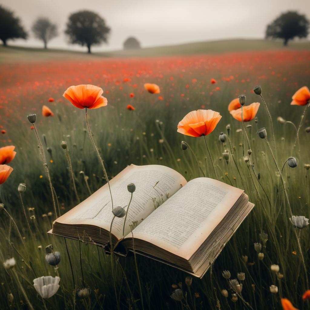 Moody Photograph of a Faded Book