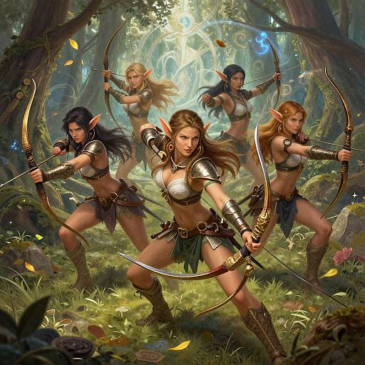 Fierce Female Elves Battle Prep
