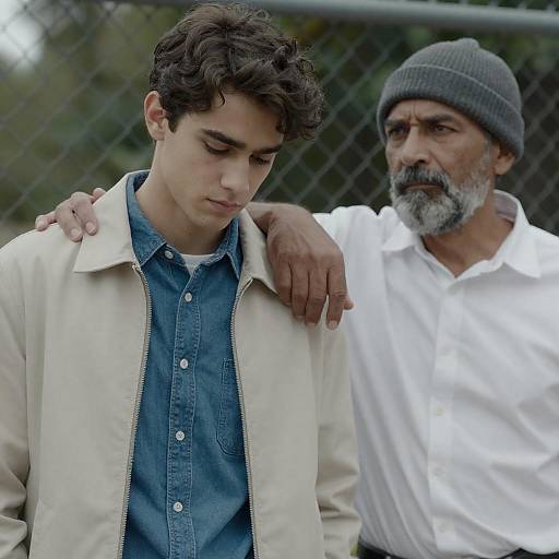 Contrasting Emotions: A Father-Son Moment