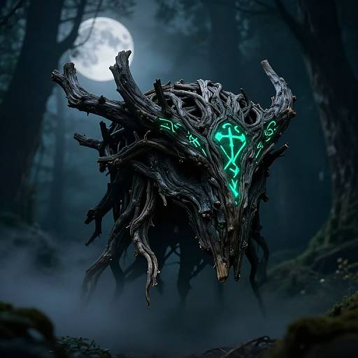 Mystical Druid Headpiece with Runes