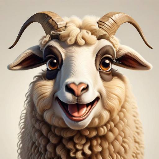 Joyful Cartoon Suffolk Sheep Illustration