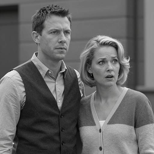 Intimate Black-and-White Couple Portrait