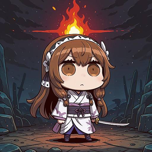 Illustration of Hana (fire emblem), fire emblem in the style of Riyo (lyomsnpmp)