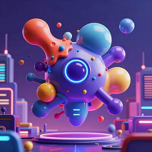 Futuristic Neon Cyberpunk Digital Art