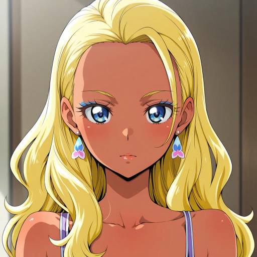 Illustration of Amamiya elena, precure in the style of Dosugon