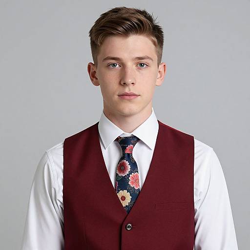 Realistic British Man in Red Vest