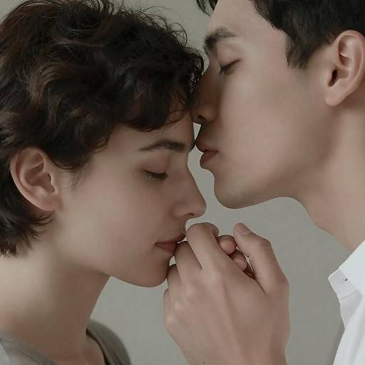 Tender Forehead Kiss Between Couple