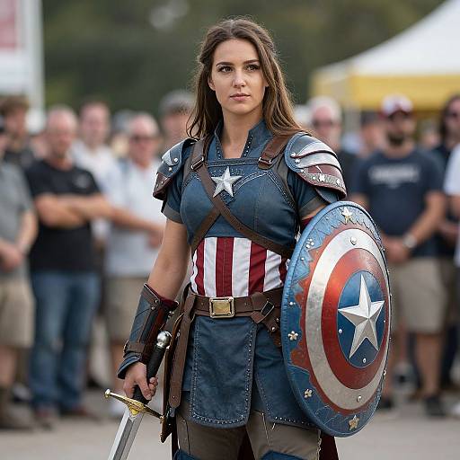 Brave Warrior Woman in Armor