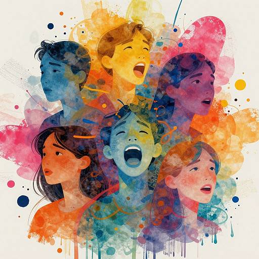 Abstract Emotion in Vibrant Colors