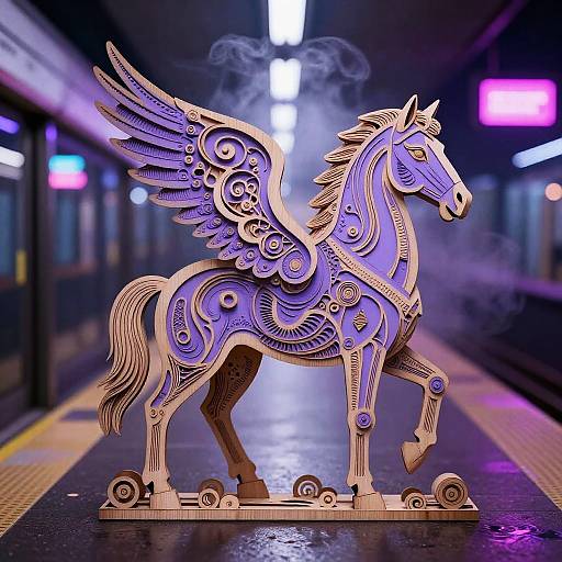 Cerulean Stallion on Midnight Subway