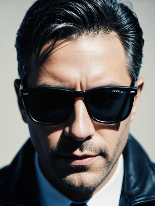 Close-Up of Man in Sunglasses Costume