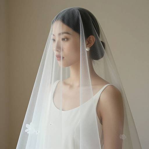 Silk Tulle Flower Veil Design