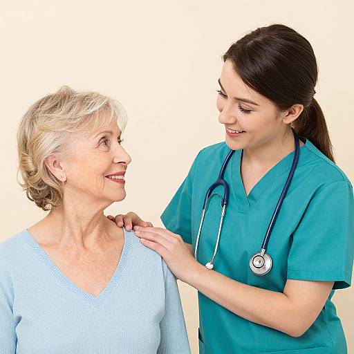 Compassionate Nurse with Elderly Patient