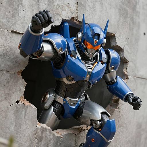 Futuristic Robotic Soldier Breaking Barriers