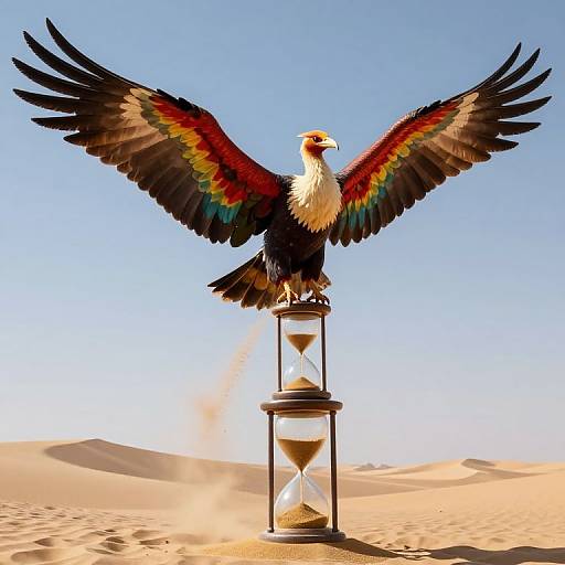 Majestic Bird Between Time and Eternity