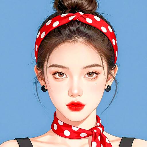 Confident Young Woman with Bold Accessories