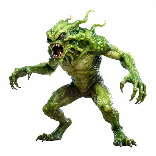 Terrifying Vicious Green D&D Monster
