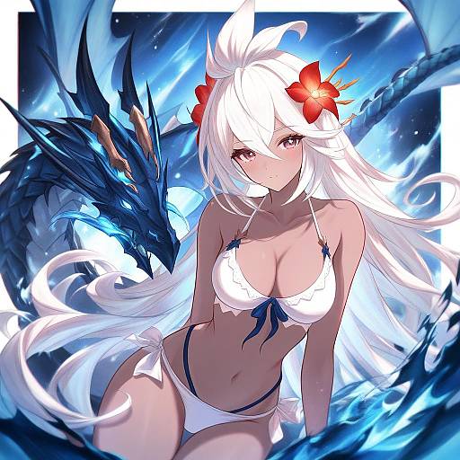 Illustration of Zooey (granblue fantasy), granblue fantasy in the style of Bae.c