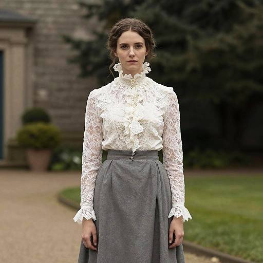 Elegant Slender Victorian Governess