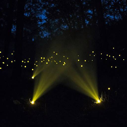 Fireflies Emitting Abstract Thought Symbols