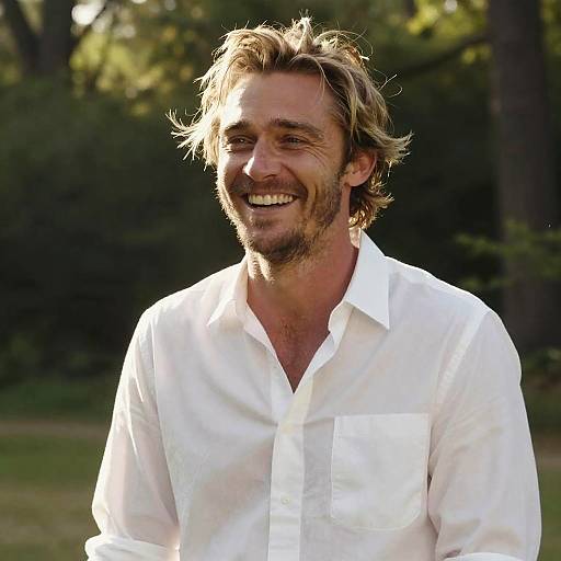 Matthew McConaughey Laughing in Forest