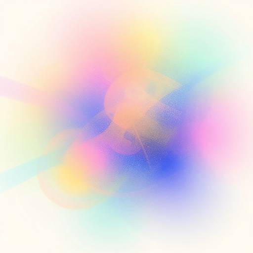 Abstract digital artwork with a vibrant blend of soft pastel colors, including yellow, pink, blue, and purple, creating a dreamy, ethereal