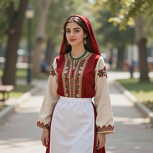 Young Woman in Traditional Turkish Outfit