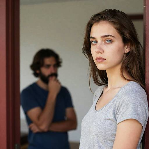 Candid Moment in a Doorway