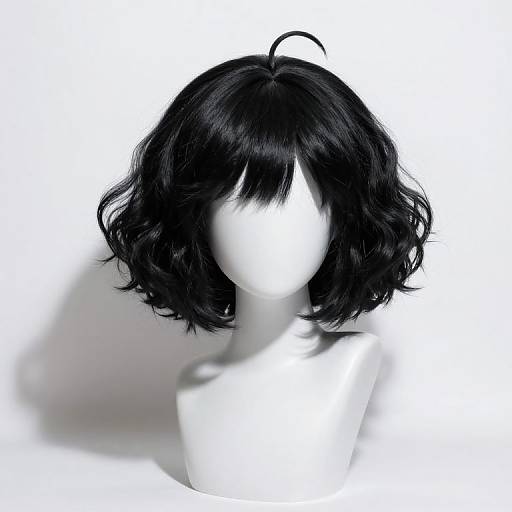 Long-Exposure Photo of Sculpture with Wig