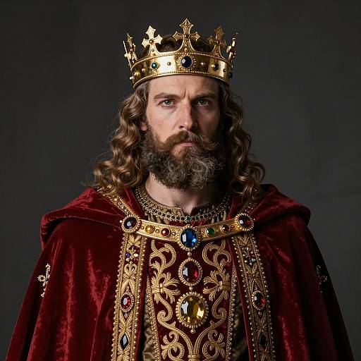 Majestic Portrait of a Medieval King