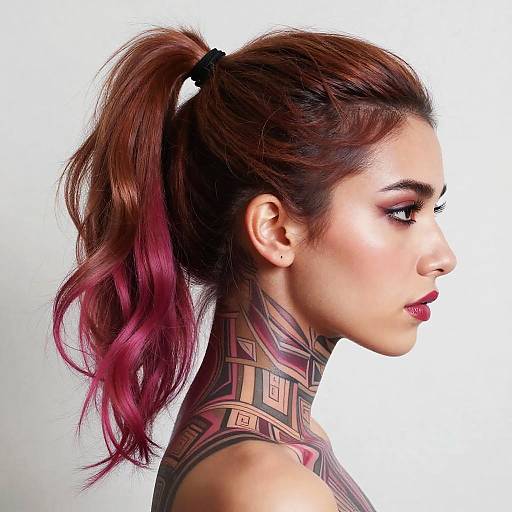 Vibrant Expressionist Bubble Ponytail