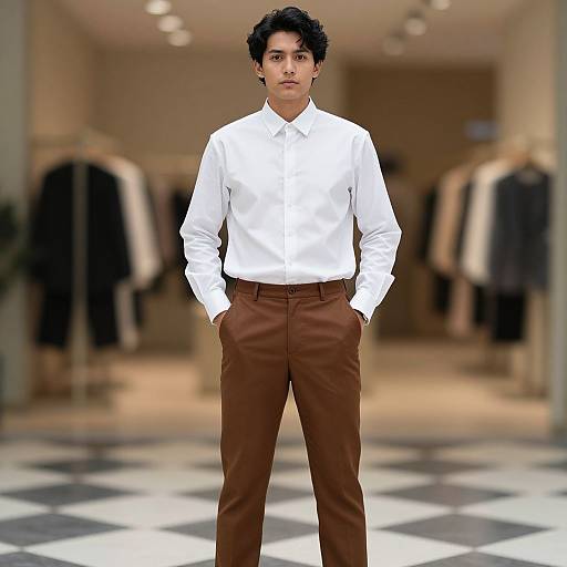 Stylish Male Portrait with Blouse