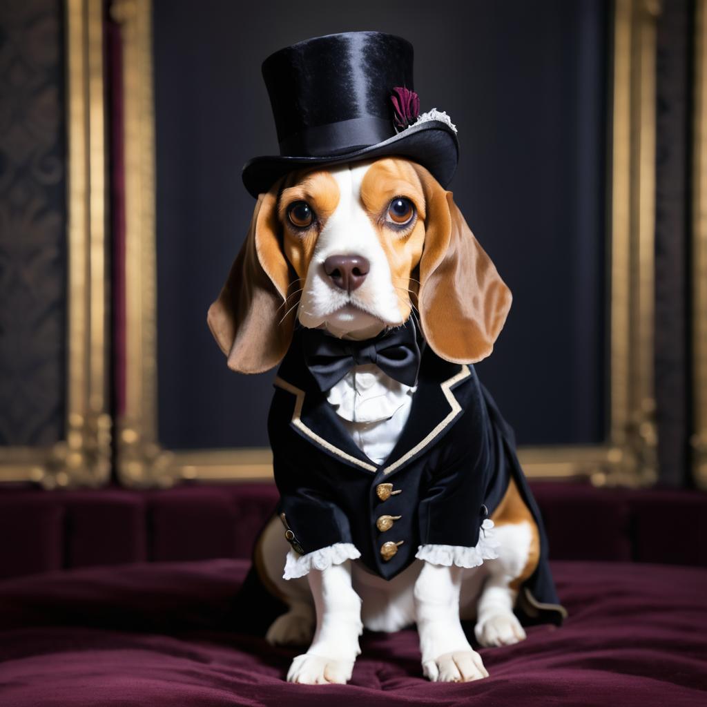 Victorian Beagle: A Gentleman's Portrait