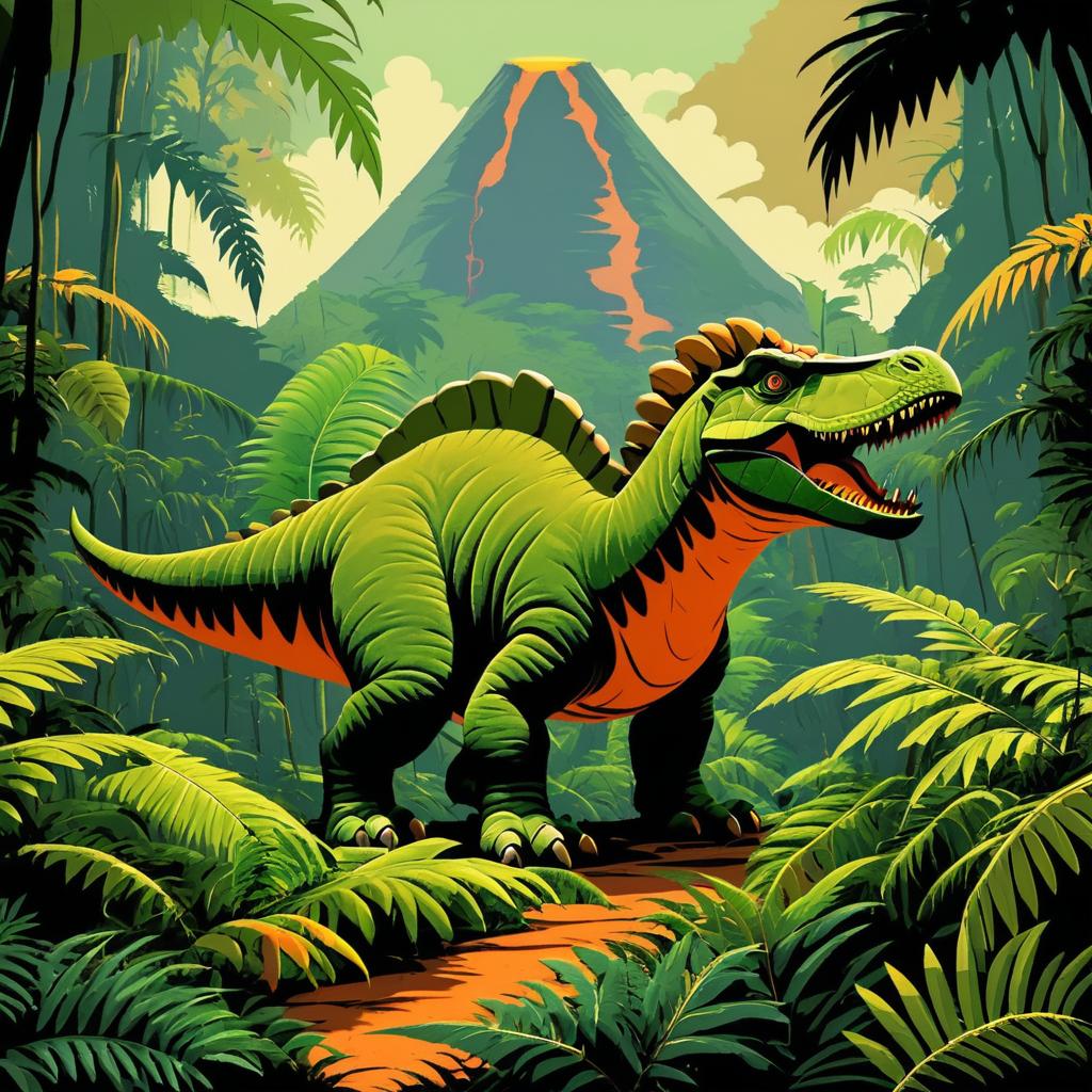 Dinosaur Adventure in a Prehistoric Jungle