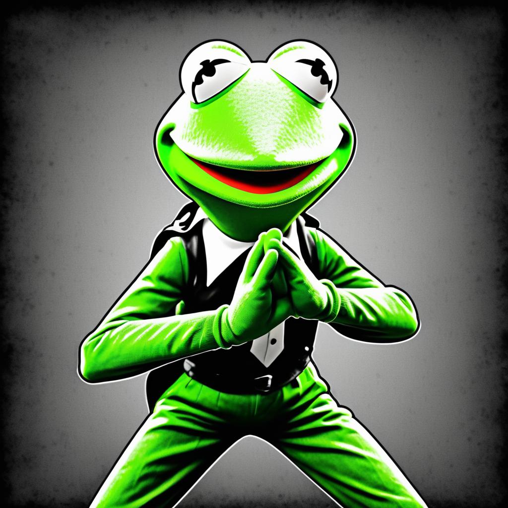 Kermit the Frog: Heroic Vintage Cartoon