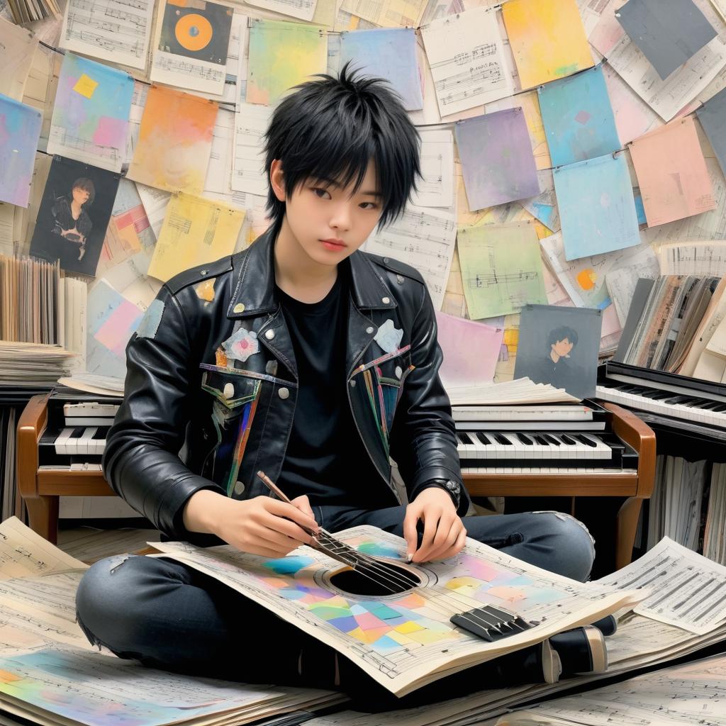 Young Musician in Cozy Practice Room