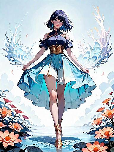 Enchanting Nighttime Beach Fantasy Outfit