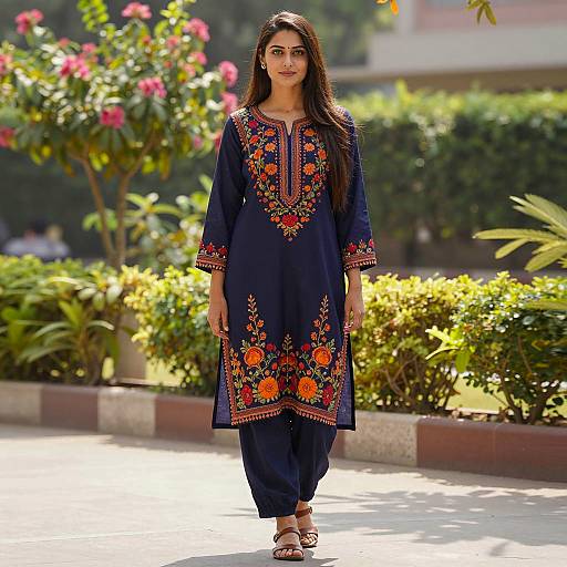 Radiant Indian Woman in Trendy Salwar Suit